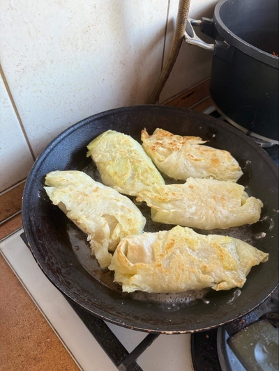 Apkepti balandėlius iš abiejų pusių