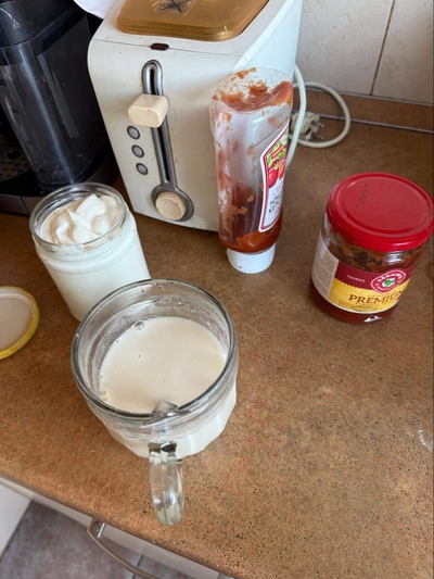 Išmaišyti, kad nebūtų gumuliukų