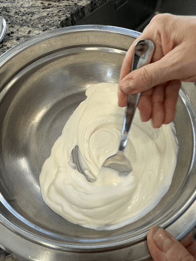 Stir the baking soda into the sour cream