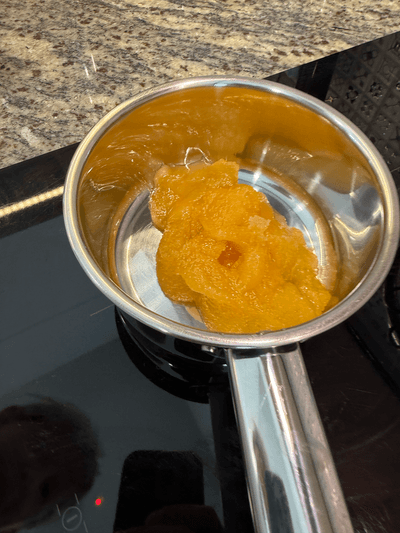 Put the honey into a pot